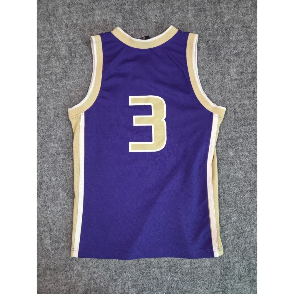 Nike Washington Huskies Basketball Jersey Youth Medium Purple Gold Number 3
